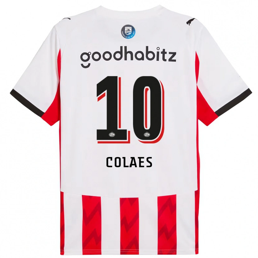 DanxenメンズJonas Colaes#10レッド ホワイトホームシャツ2025/26ジャージーユニフォーム