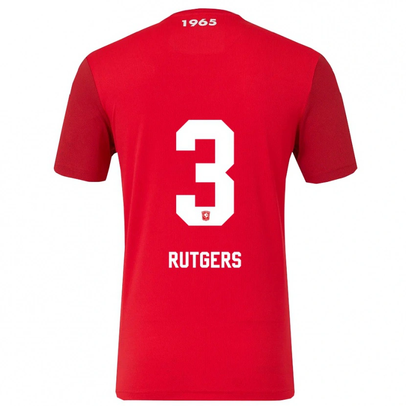 DanxenメンズSil Rutgers#3レッド ホワイトホームシャツ2025/26ジャージーユニフォーム