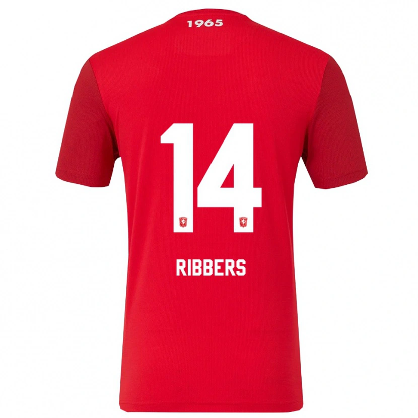 DanxenメンズJort Ribbers#14レッド ホワイトホームシャツ2025/26ジャージーユニフォーム