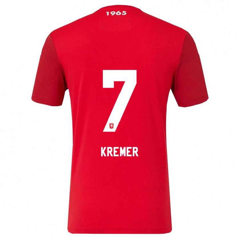 DanxenメンズJoop Kremer#7レッド ホワイトホームシャツ2025/26ジャージーユニフォーム