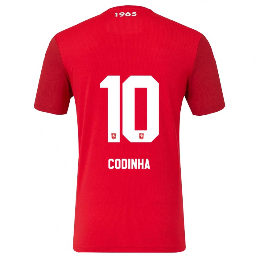 DanxenメンズTiago Codinha#10レッド ホワイトホームシャツ2025/26ジャージーユニフォーム