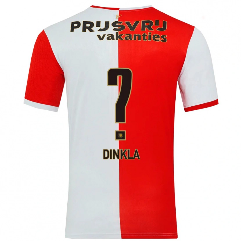 DanxenメンズClaire Dinkla#0レッド ホワイトホームシャツ2025/26ジャージーユニフォーム