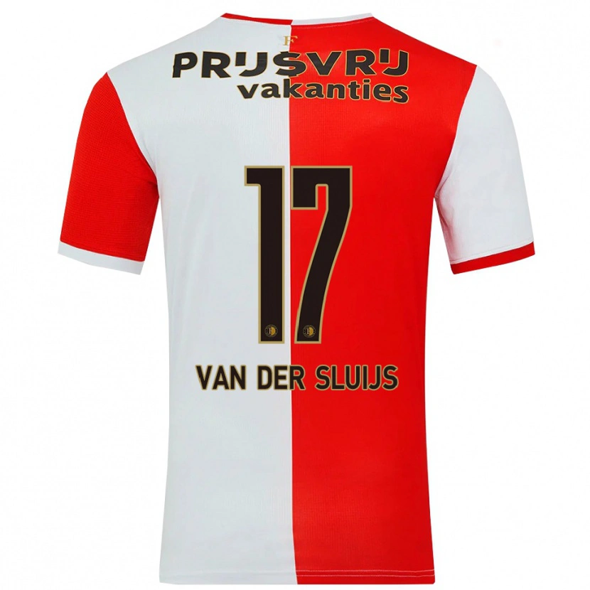 DanxenメンズNoëlle Van Der Sluijs#17レッド ホワイトホームシャツ2025/26ジャージーユニフォーム