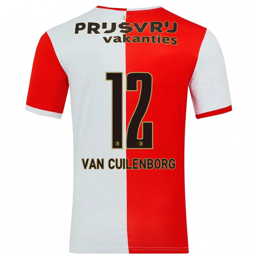 DanxenメンズJoshua Wilbrenninck-Van Cuilenborg#12レッド ホワイトホームシャツ2025/26ジャージーユニフォーム