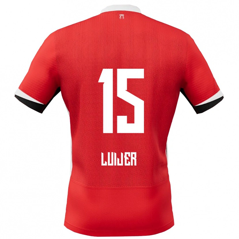 DanxenメンズRick Luijer#15レッド ホワイトホームシャツ2025/26ジャージーユニフォーム