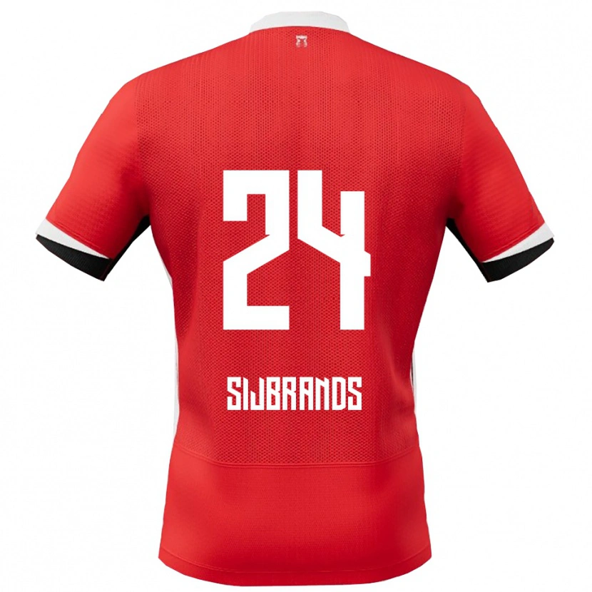 DanxenメンズJulian Sijbrands#24レッド ホワイトホームシャツ2025/26ジャージーユニフォーム
