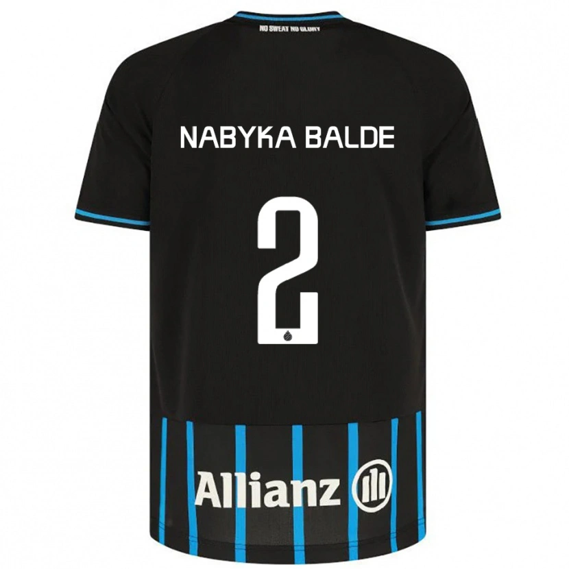 DanxenメンズMamadou Balde#2ブラック ブルーホームシャツ2025/26ジャージーユニフォーム