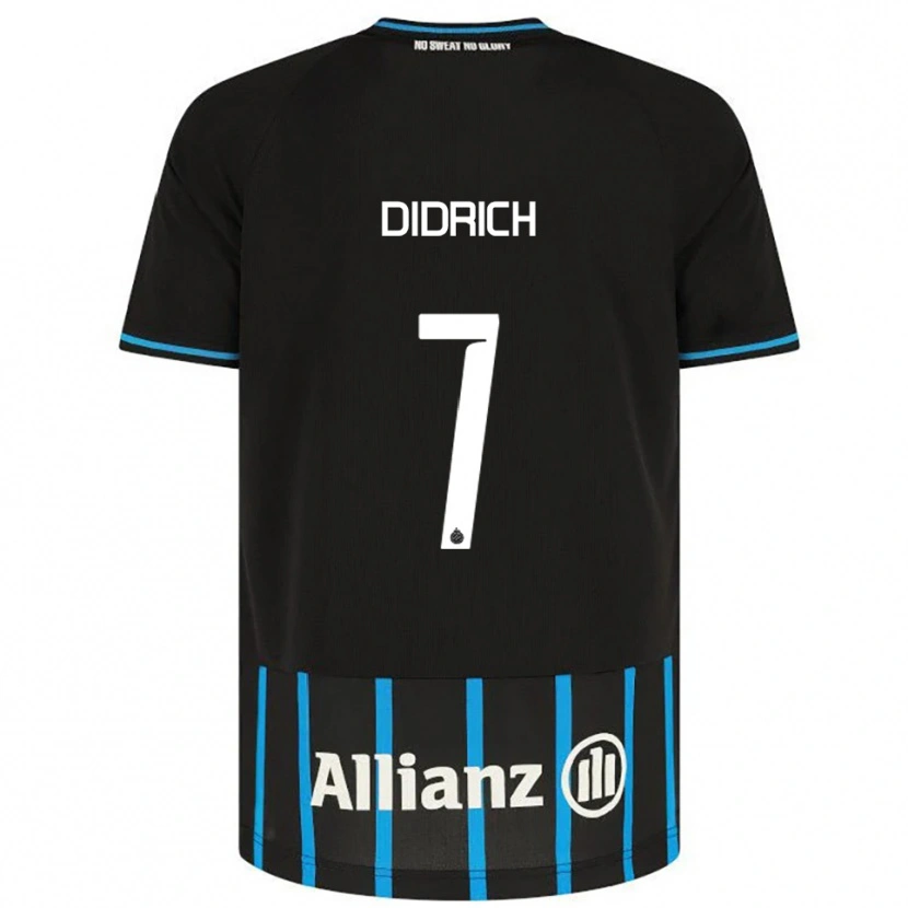 DanxenメンズBrian Didrich#7ブラック ブルーホームシャツ2025/26ジャージーユニフォーム