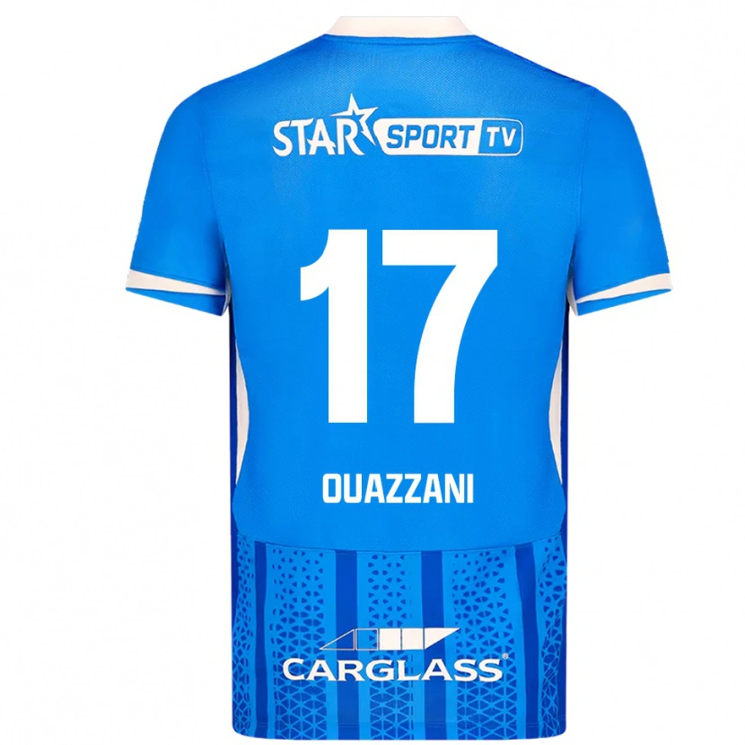 DanxenメンズFady Ouazzani#17ブルー ホワイトホームシャツ2025/26ジャージーユニフォーム