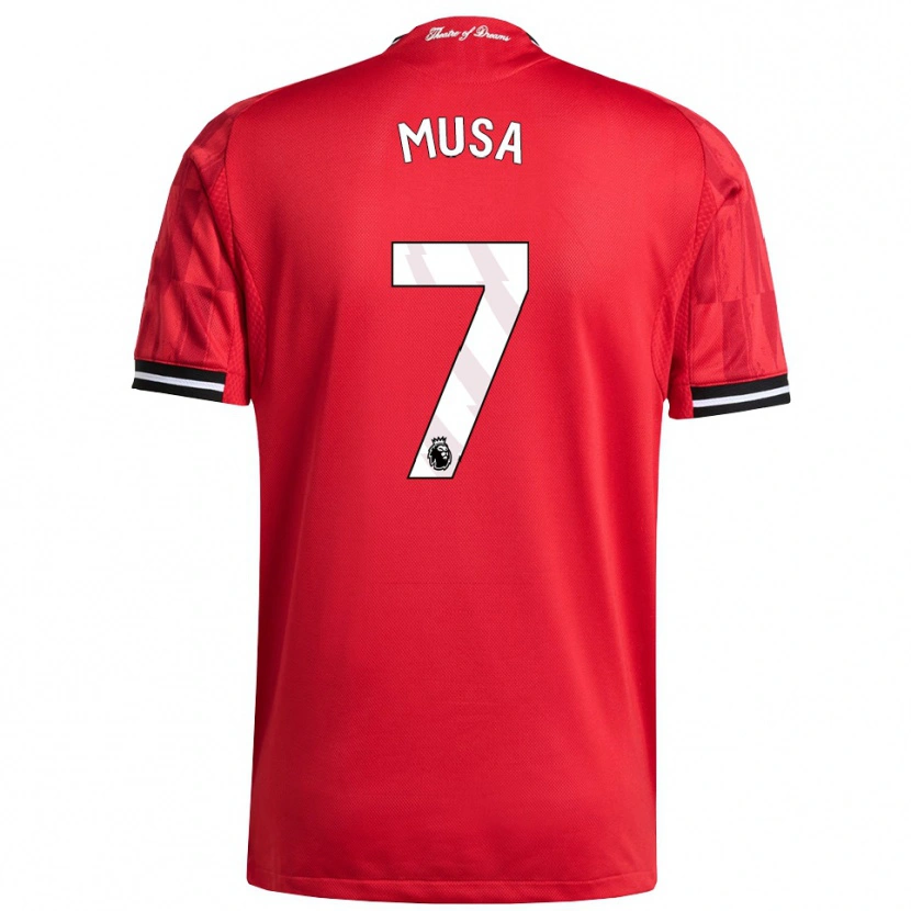 Danxenメンズビクトル・ムーサ#7レッド ブラック ホワイトホームシャツ2025/26ジャージーユニフォーム