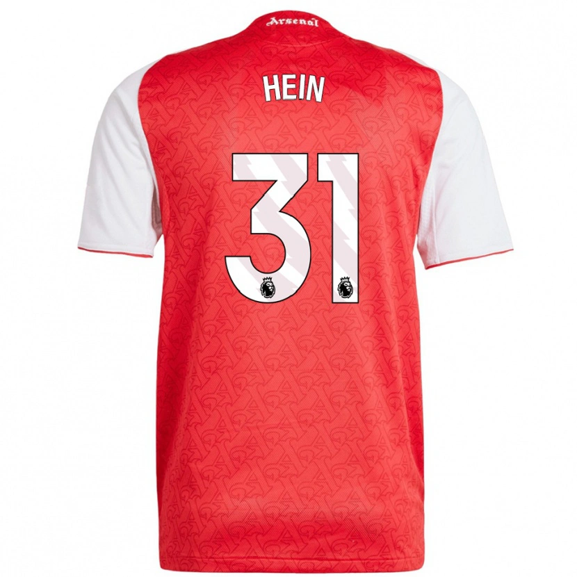 Danxenメンズカール・ヤコブ・ハイン#31レッド ホワイトホームシャツ2025/26ジャージーユニフォーム