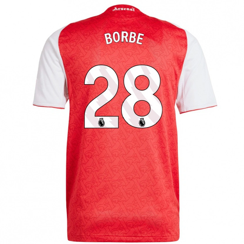 Danxenメンズアネケ・ボルベ#28レッド ホワイトホームシャツ2025/26ジャージーユニフォーム