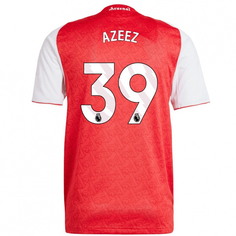 Danxenメンズミゲル・アゼース#39レッド ホワイトホームシャツ2025/26ジャージーユニフォーム