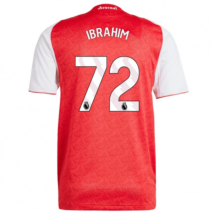 DanxenメンズIfe Ibrahim#72レッド ホワイトホームシャツ2025/26ジャージーユニフォーム