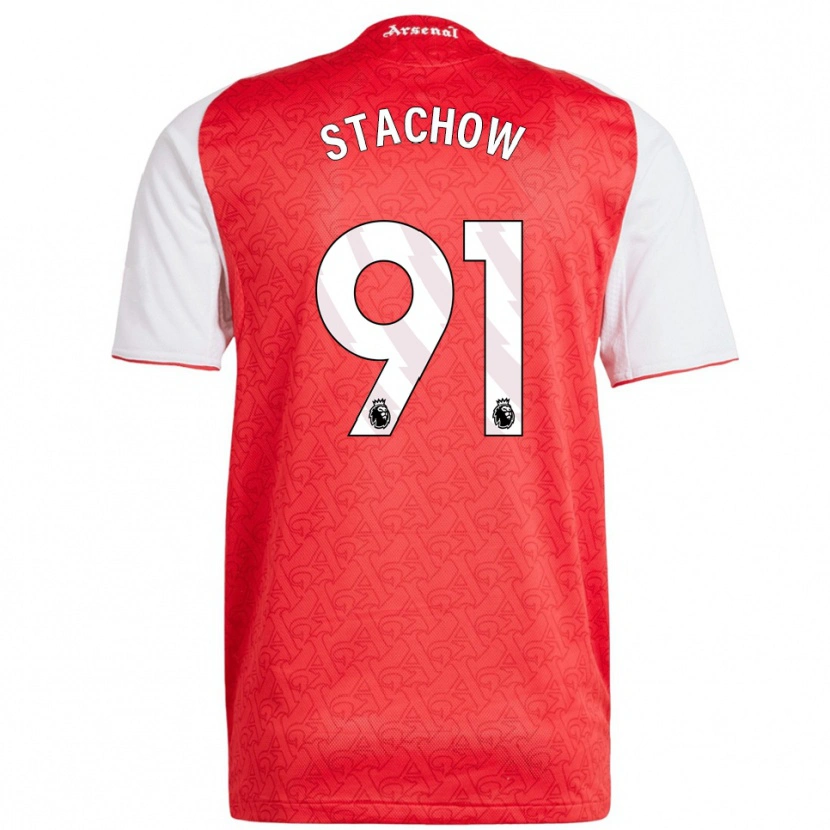 DanxenメンズPatrick Stachow#91レッド ホワイトホームシャツ2025/26ジャージーユニフォーム