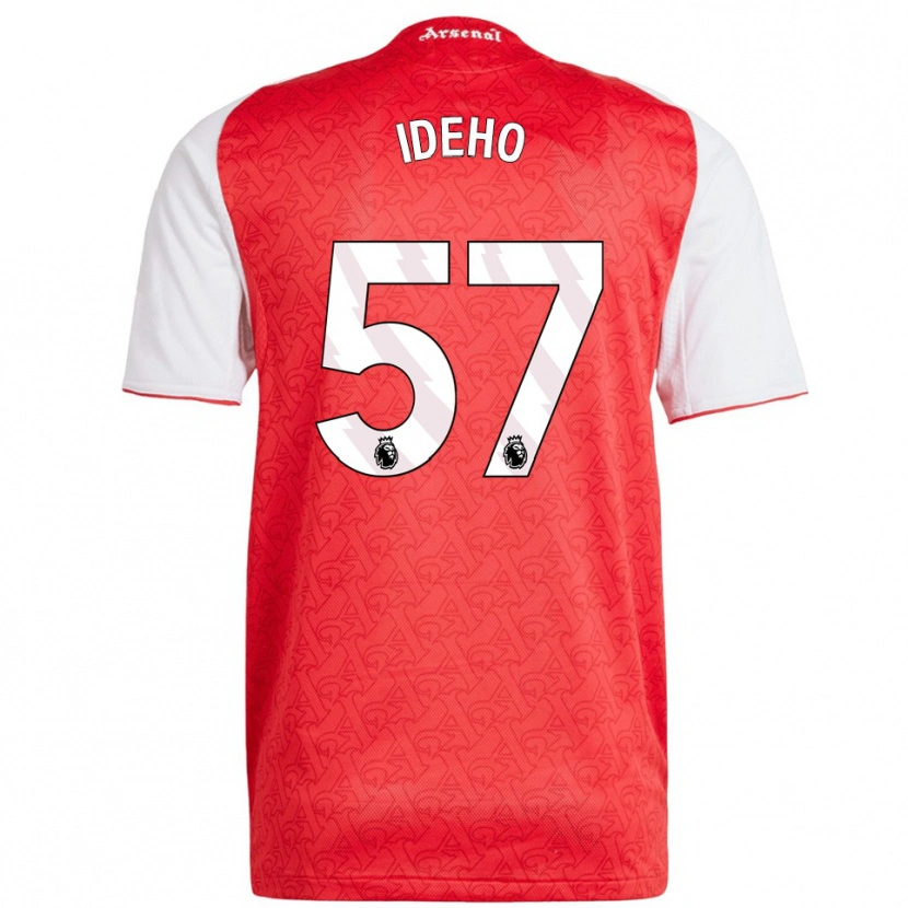 Danxenメンズジョエル・イデホ#57レッド ホワイトホームシャツ2025/26ジャージーユニフォーム