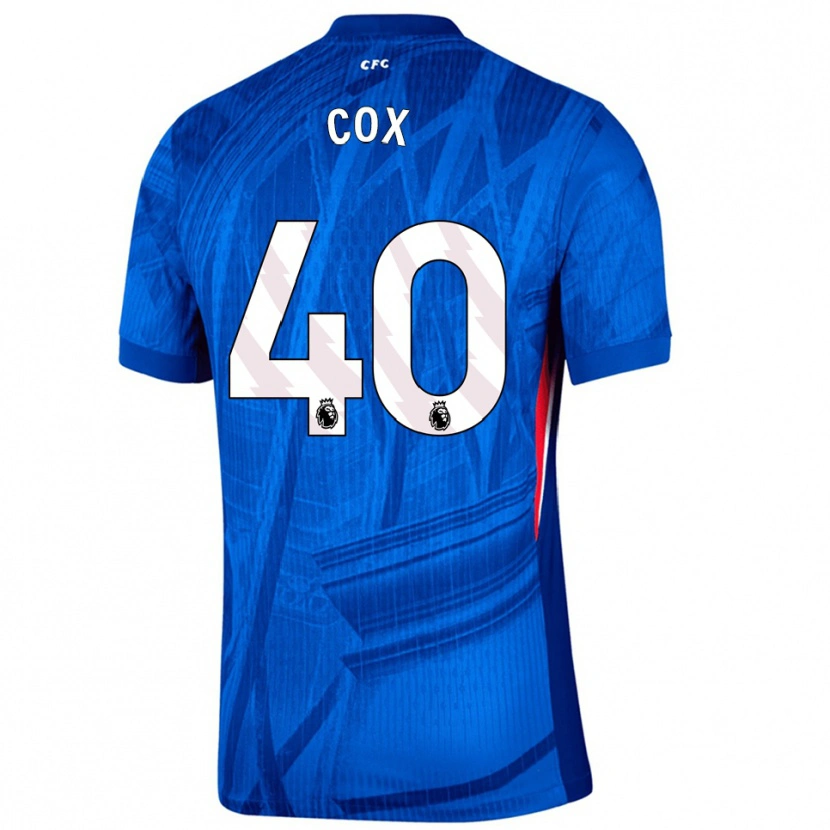 DanxenメンズKatie Cox#40ブルー ホワイトホームシャツ2025/26ジャージーユニフォーム