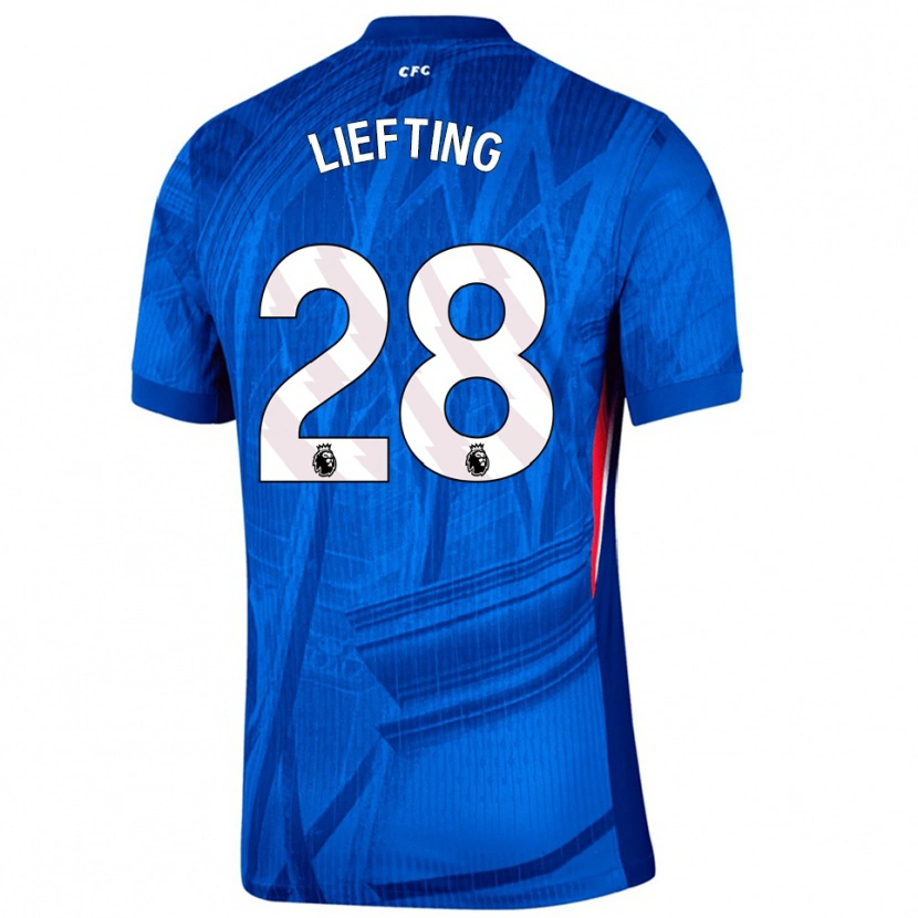 DanxenメンズFemke Liefting#28ブルー ホワイトホームシャツ2025/26ジャージーユニフォーム