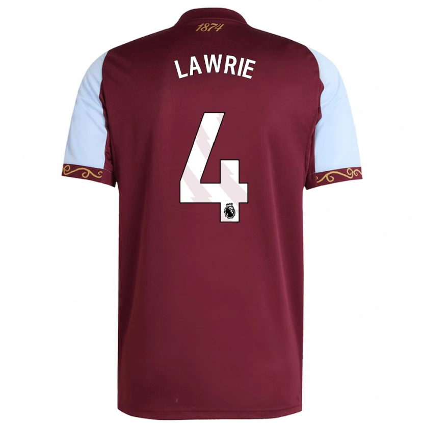 DanxenメンズFreddie Lawrie#4バーガンディ スカイブルーホームシャツ2025/26ジャージーユニフォーム