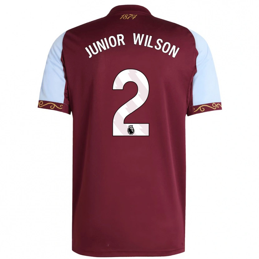 DanxenメンズJunior Wilson#2バーガンディ スカイブルーホームシャツ2025/26ジャージーユニフォーム
