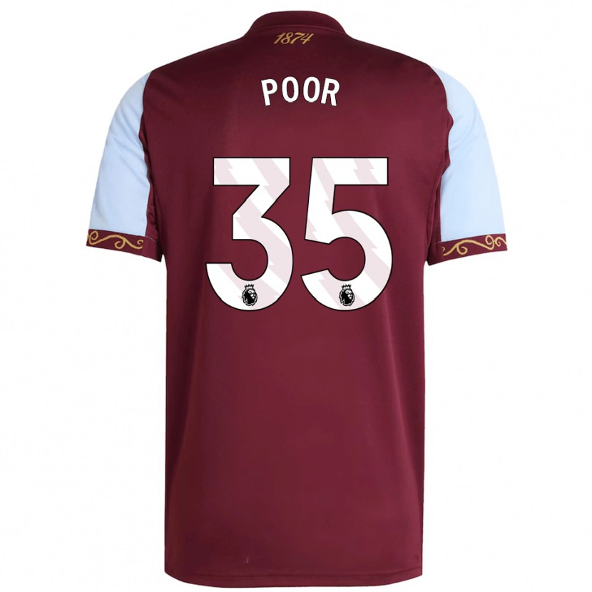 Danxenメンズソフィア・プア#35バーガンディ スカイブルーホームシャツ2025/26ジャージーユニフォーム