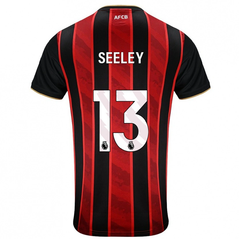 DanxenメンズWill Seeley#13レッド ブラックホームシャツ2025/26ジャージーユニフォーム