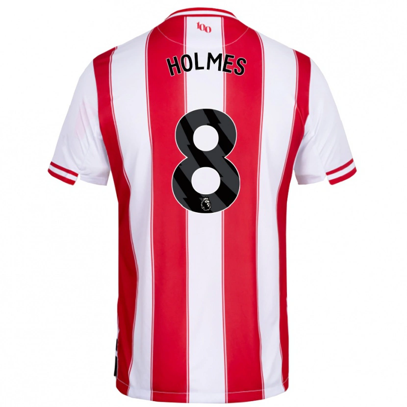 DanxenメンズMollie Holmes#8レッド ホワイトホームシャツ2025/26ジャージーユニフォーム