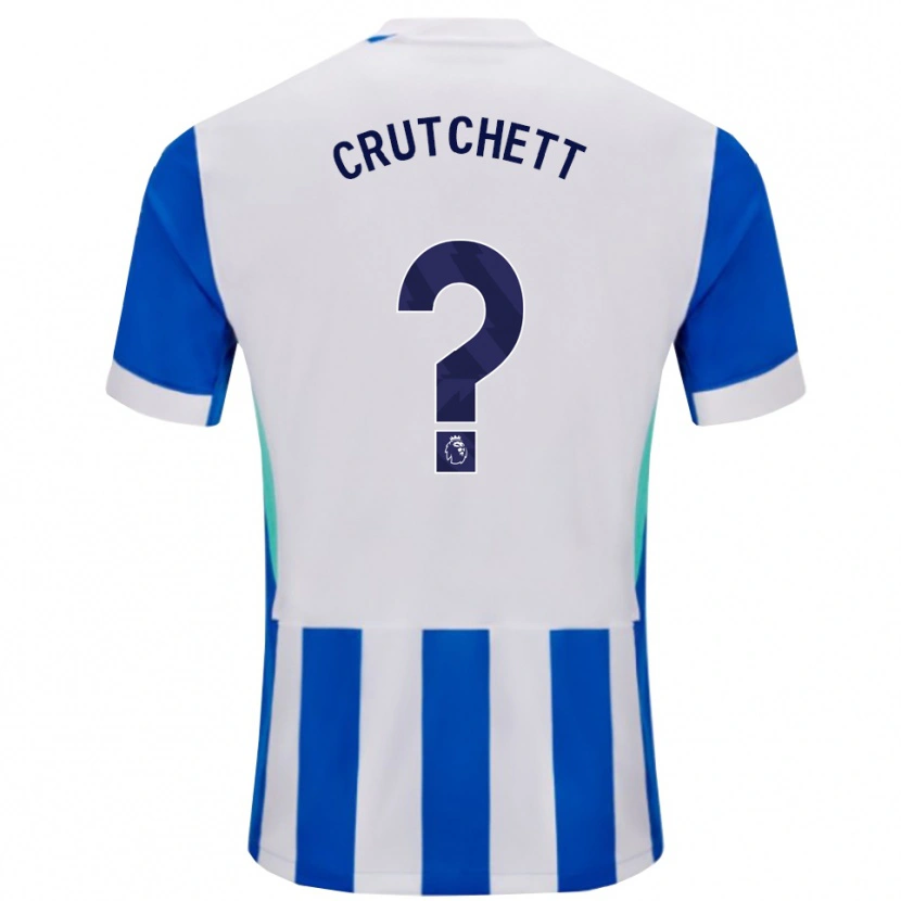 DanxenメンズLiam Crutchett#0ブルー ホワイトホームシャツ2025/26ジャージーユニフォーム