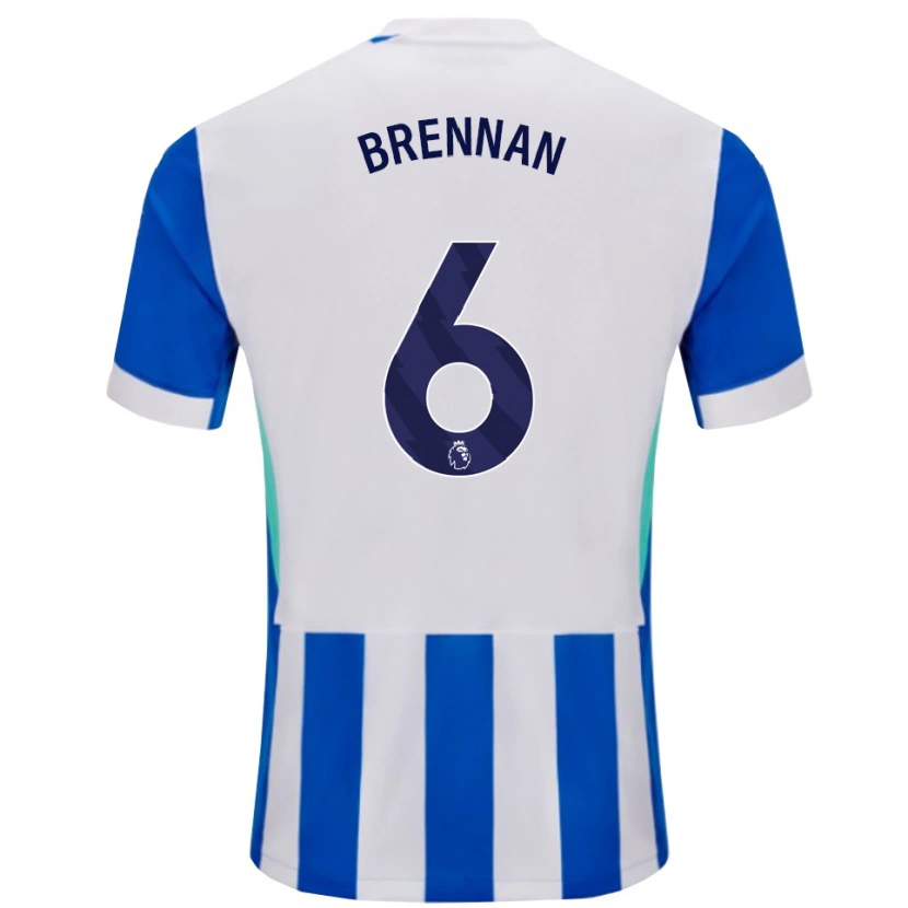 DanxenメンズZach Brennan#6ブルー ホワイトホームシャツ2025/26ジャージーユニフォーム