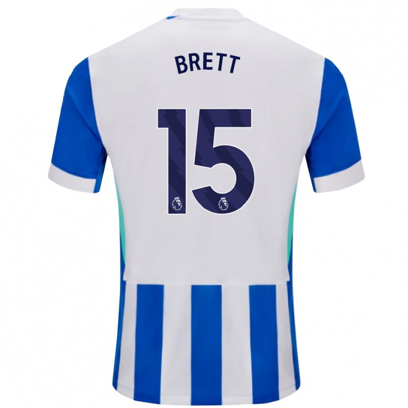 DanxenメンズAdam Brett#15ブルー ホワイトホームシャツ2025/26ジャージーユニフォーム