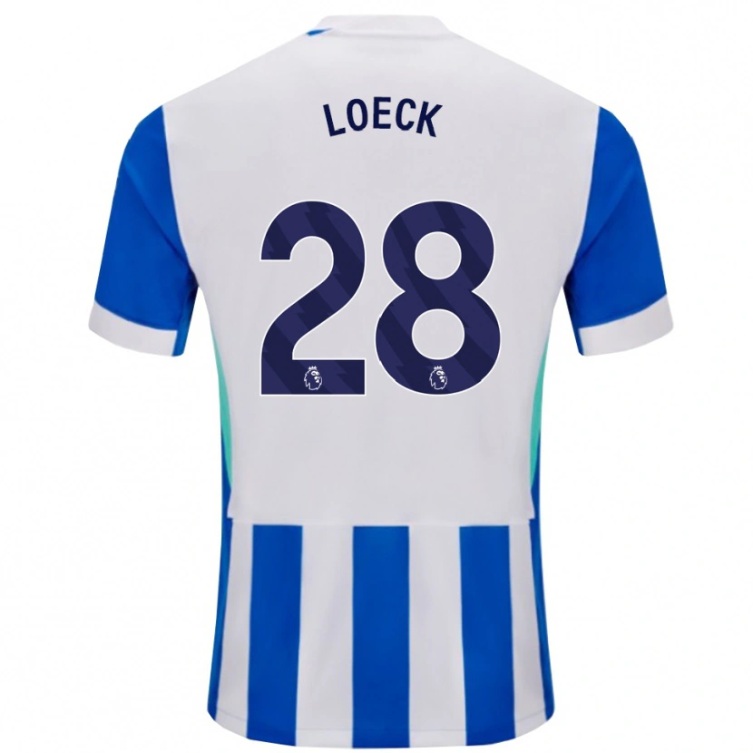 DanxenメンズMelina Loeck#28ブルー ホワイトホームシャツ2025/26ジャージーユニフォーム