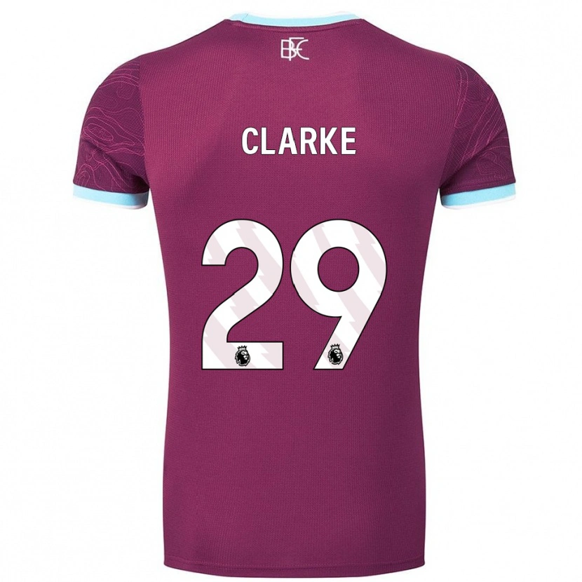 DanxenメンズAbby Clarke#29バーガンディ スカイブルーホームシャツ2025/26ジャージーユニフォーム