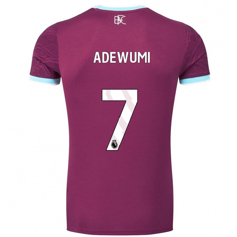 DanxenメンズOluwaseun Adewumi#7バーガンディ スカイブルーホームシャツ2025/26ジャージーユニフォーム