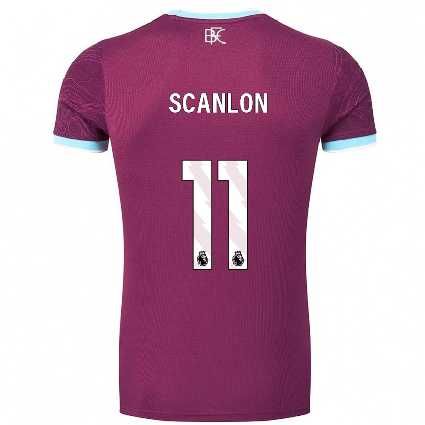 DanxenメンズLuca Scanlon#11バーガンディ スカイブルーホームシャツ2025/26ジャージーユニフォーム