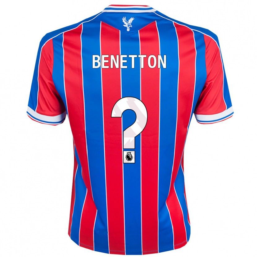 DanxenメンズLucca Benetton#0ブルー レッド ホワイトホームシャツ2025/26ジャージーユニフォーム
