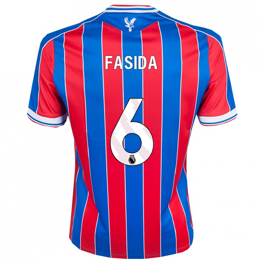DanxenメンズJacob Fasida#6ブルー レッド ホワイトホームシャツ2025/26ジャージーユニフォーム
