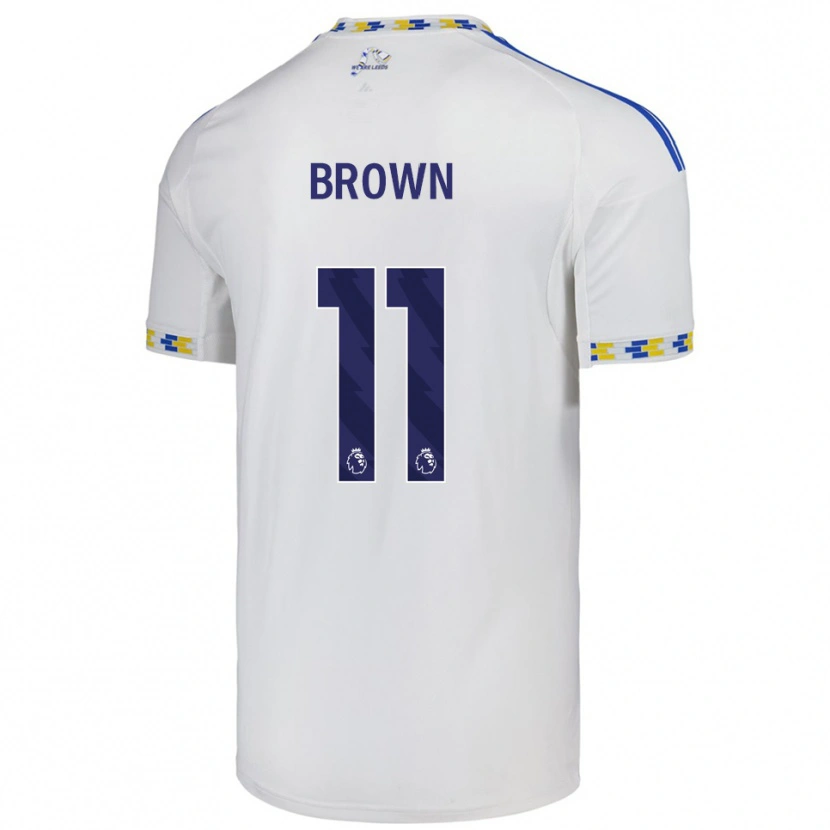 DanxenメンズAbbie Brown#11ホワイト ブルーホームシャツ2025/26ジャージーユニフォーム