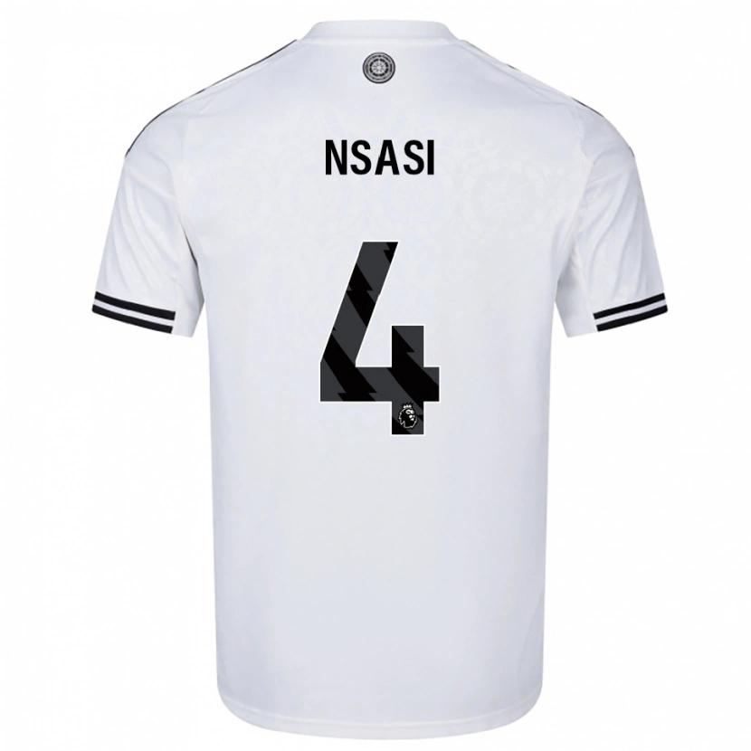 DanxenメンズEddy Nsasi#4ホワイト ブラックホームシャツ2025/26ジャージーユニフォーム