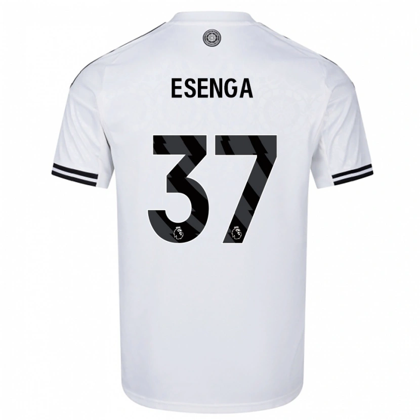 DanxenメンズJonathan Esenga#37ホワイト ブラックホームシャツ2025/26ジャージーユニフォーム