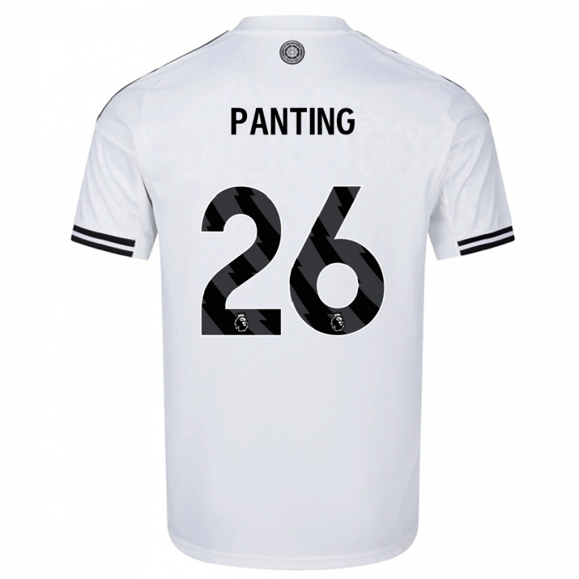 DanxenメンズRachel Panting#26ホワイト ブラックホームシャツ2025/26ジャージーユニフォーム