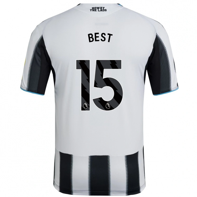 DanxenメンズOliver Best#15ブラック ホワイトホームシャツ2025/26ジャージーユニフォーム