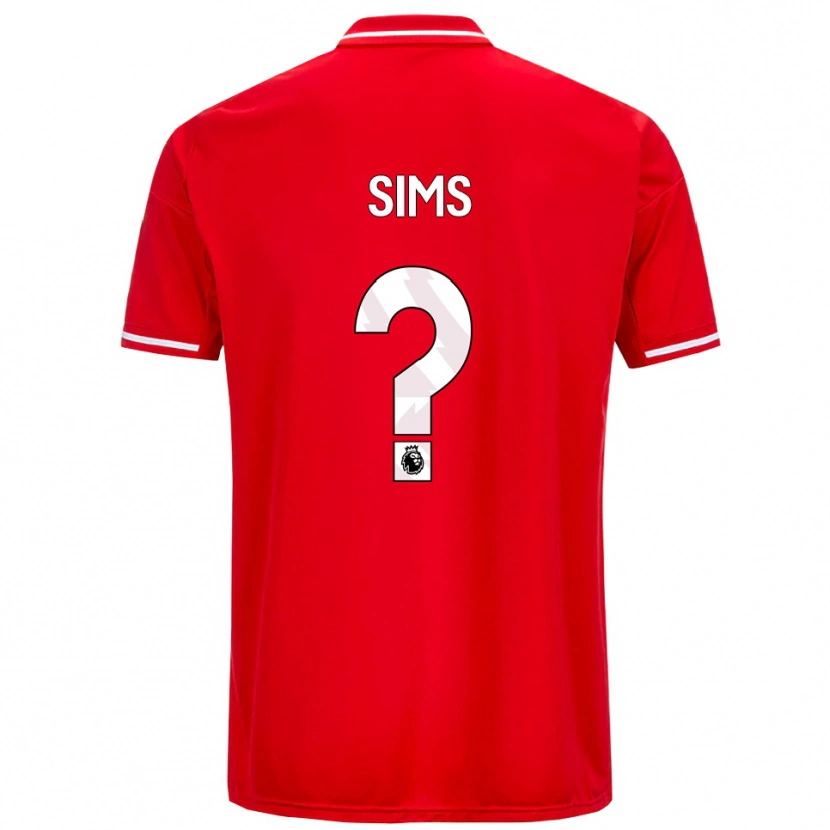DanxenメンズAmy Sims#0レッド ホワイトホームシャツ2025/26ジャージーユニフォーム