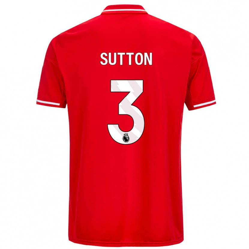 DanxenメンズSpencer Sutton#3レッド ホワイトホームシャツ2025/26ジャージーユニフォーム