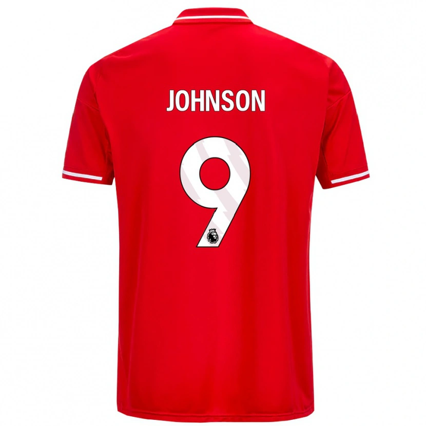 DanxenメンズMelissa Johnson#9レッド ホワイトホームシャツ2025/26ジャージーユニフォーム