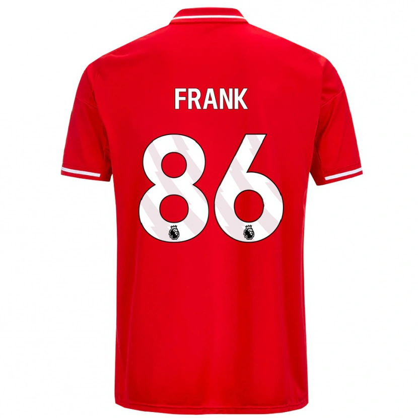 DanxenメンズFrank Djamna#86レッド ホワイトホームシャツ2025/26ジャージーユニフォーム