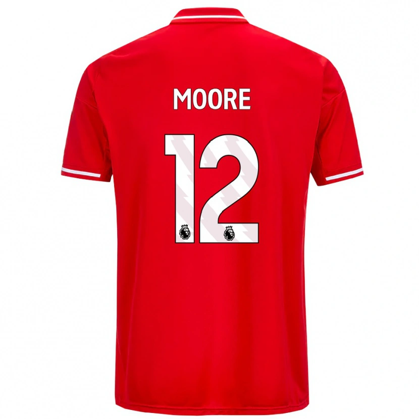 DanxenメンズDaniel Moore#12レッド ホワイトホームシャツ2025/26ジャージーユニフォーム