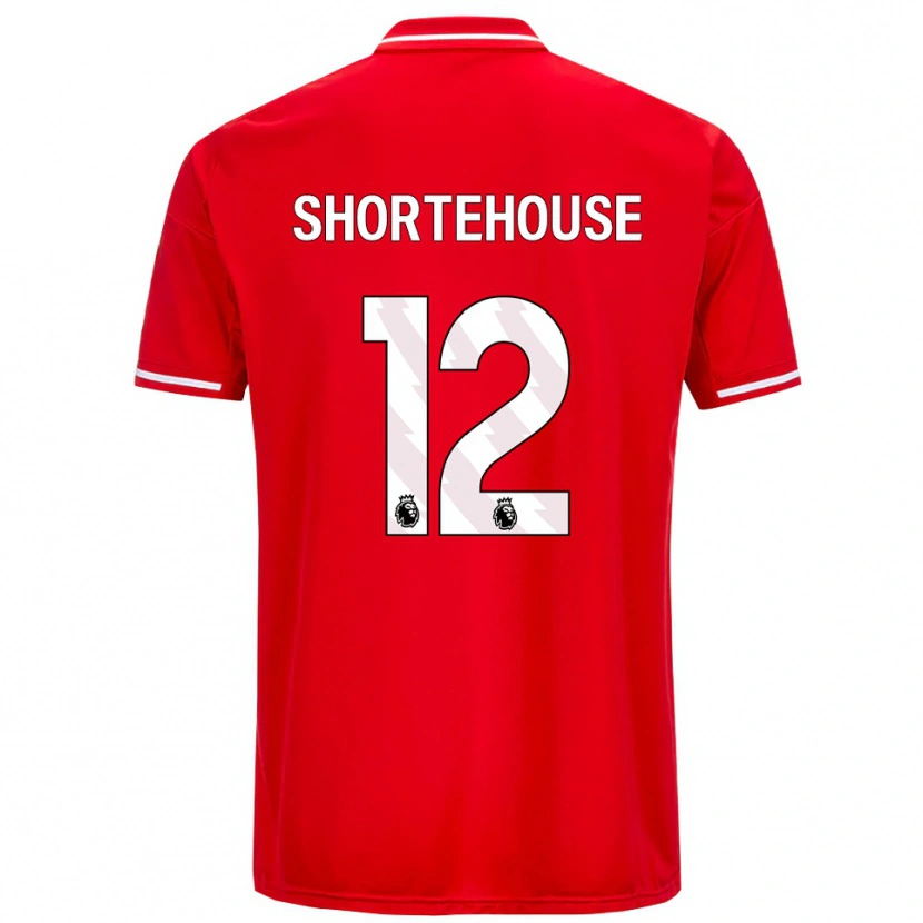 DanxenメンズMichael Shortehouse#12レッド ホワイトホームシャツ2025/26ジャージーユニフォーム