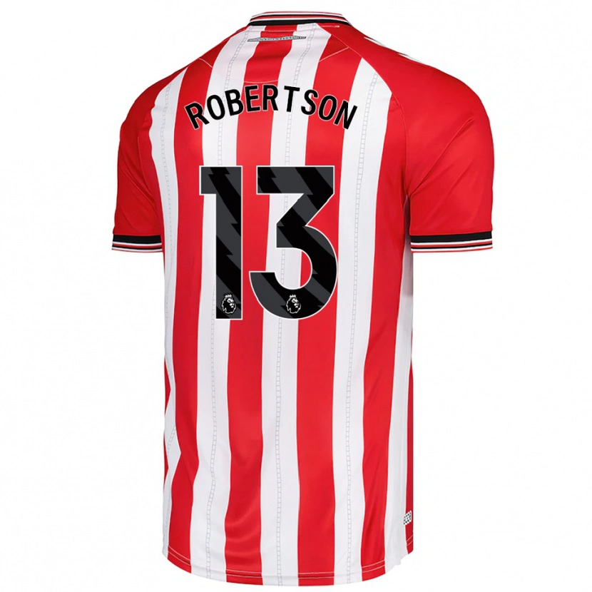DanxenメンズFinley Robertson#13レッド ホワイトホームシャツ2025/26ジャージーユニフォーム