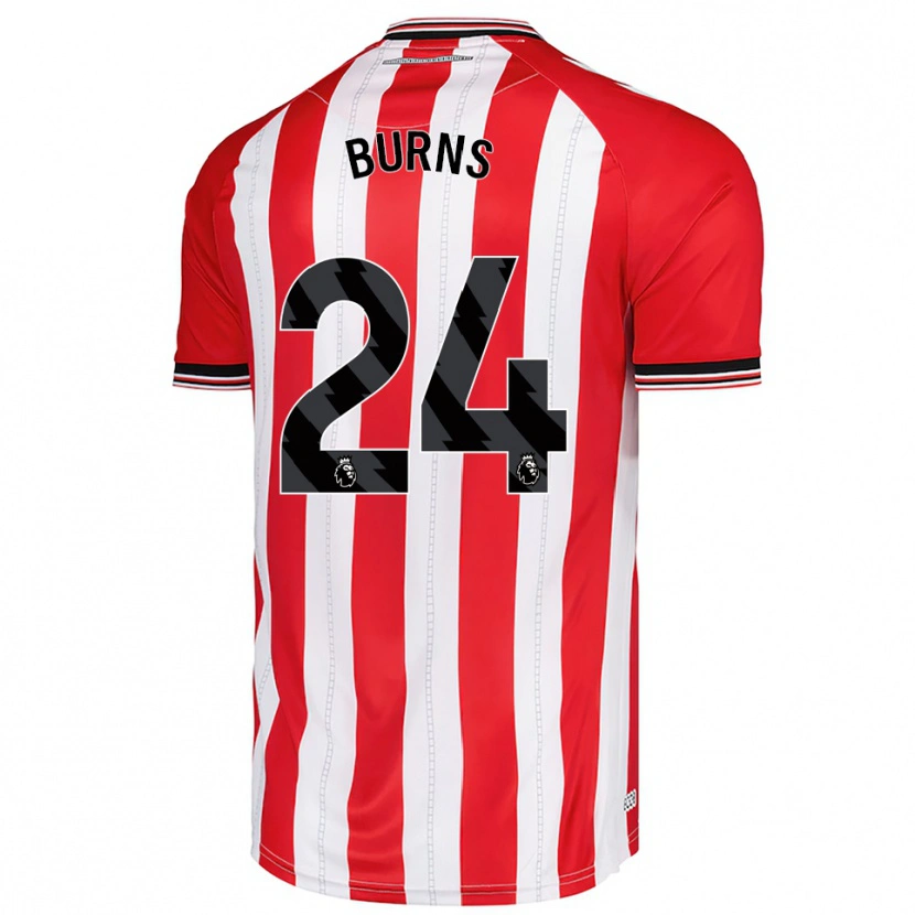 DanxenメンズMatthew Burns#24レッド ホワイトホームシャツ2025/26ジャージーユニフォーム