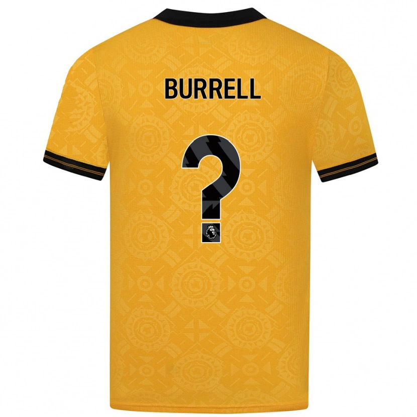DanxenメンズAckeme Francis-Burrell#0イエロー ブラックホームシャツ2025/26ジャージーユニフォーム